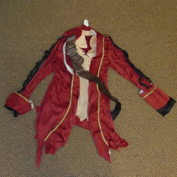 Skeleton Extreme Pirate Halloween Costume 14/16 Lighted Mask w/ Sounds 7 Pc Boys - Picture 6 of 9